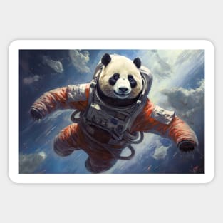 Celestial Wanderer: The Panda Astronaut's Cosmic Voyage Sticker